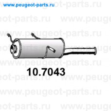 10.7043, Asso, Глушитель задняя часть PSA Xsara  1.4-1.8i    10/97->09/2000