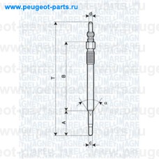 062900048304, Magneti marelli, Свеча накаливания PSA 1.4/1.6 HDi пр-во Италия