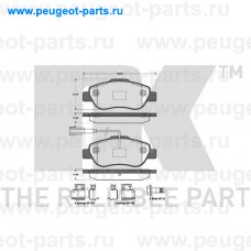 222384, NK, Колодки тормозные передние Fiat 500 1.3 Multijet 07-> Bosch, Nuova Panda 03-> 4x4
