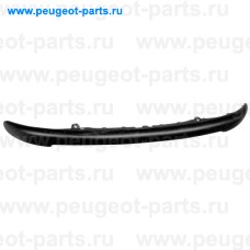 206-98700, Phira, Накладка бампера переднего черная (молдинг) для Peugeot 206